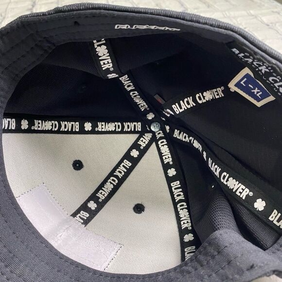 Black Clover Cap Hat Men's Size L XL Color Black FlexFit Canada Vibe Fitted - Picture 12 of 12